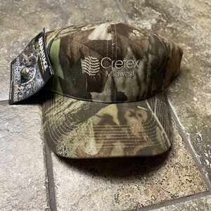 VINTAGE 90s Fishing‎ Hunting Camo Brown Snapback Trucker Hat Cap USA Farm Work